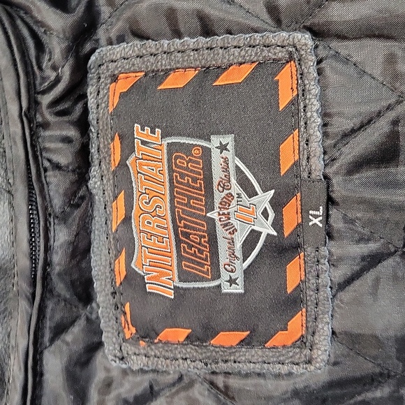 NWT Interstate Leather leather basic classic scooter motorcycle biker jacket coa - Picture 5 of 15